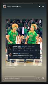Hidalgo shared Ja Morant and Damian Lillard's reaction